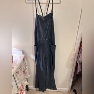 Easel Black  Wide Leg Jumpsuit